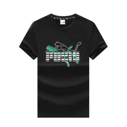 Pm Run Favourite Graphics Multicoloured Logo T-Shirt -Black - Obeezi.com