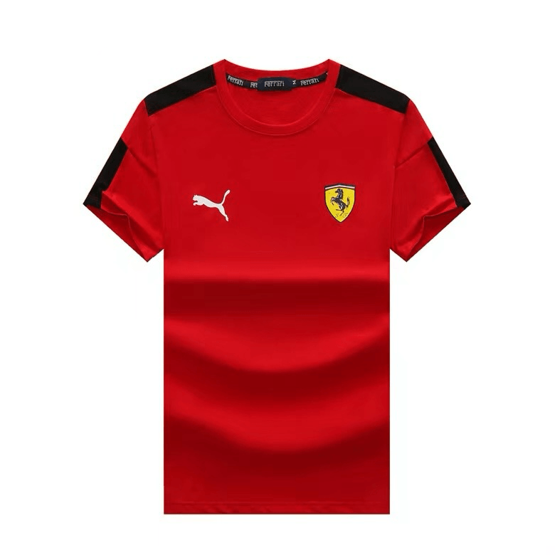 PM Scuderia FER Industry Lightweight Side Logo T-Shirt- Red - Obeezi.com