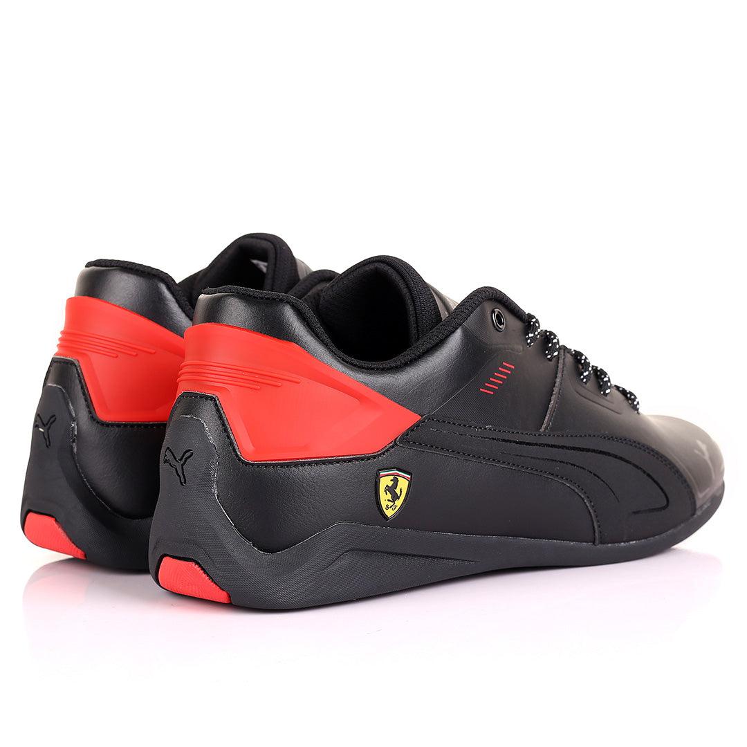 PM Side Ferrari Logo Drift Cat Delta Sneakers-Black Red - Obeezi.com