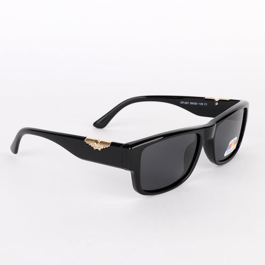 Police Polarized Gold Metal Black Sunglasses - Obeezi.com