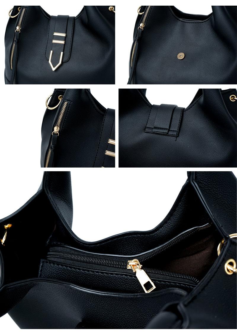 Prado Authentic Premium Leather Bag Set of 3 - Khaki - Obeezi.com