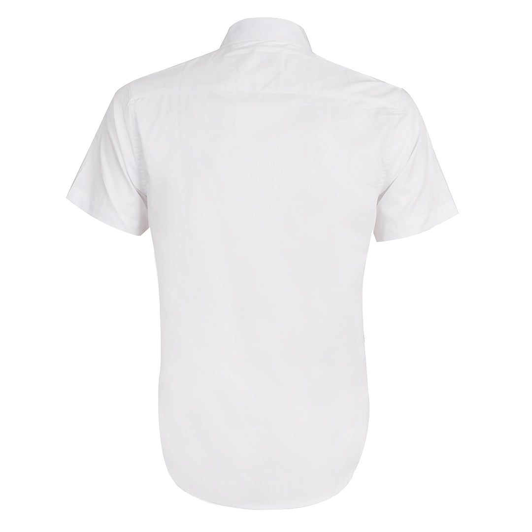 Premium Men's Fit White Pink Short Sleeve Shirt - Obeezi.com