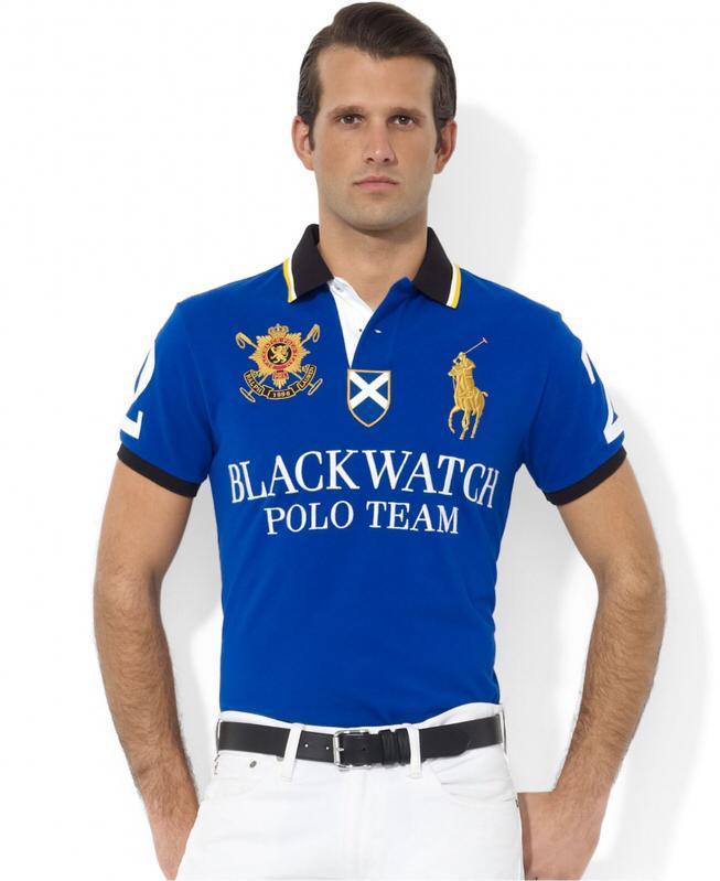 PRL Black Watch 1996 Blue Lauren Shorts Polo - Obeezi