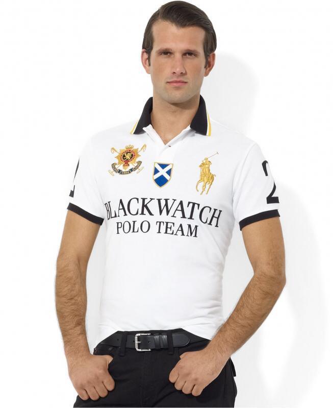 PRL Black Watch 1996 White Lauren Shorts Polo - Obeezi