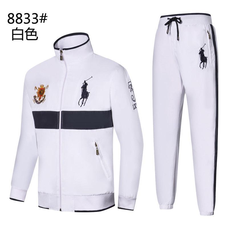 PRL BlackWatch 1996 zip polo White And NavyBlue Tracksuit - Obeezi