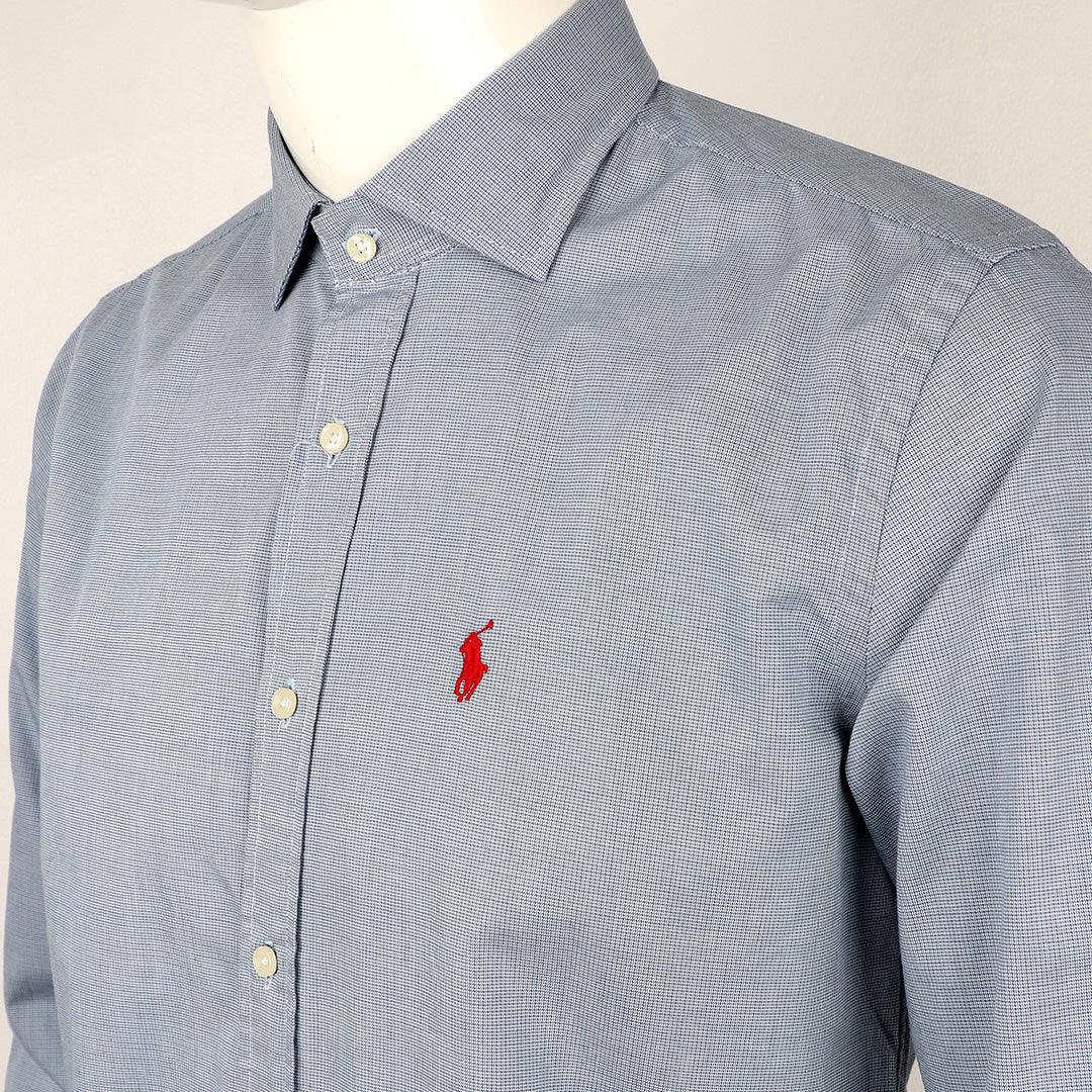 PRL Blue Custom Longsleeve Shirt with Small Pony - Obeezi