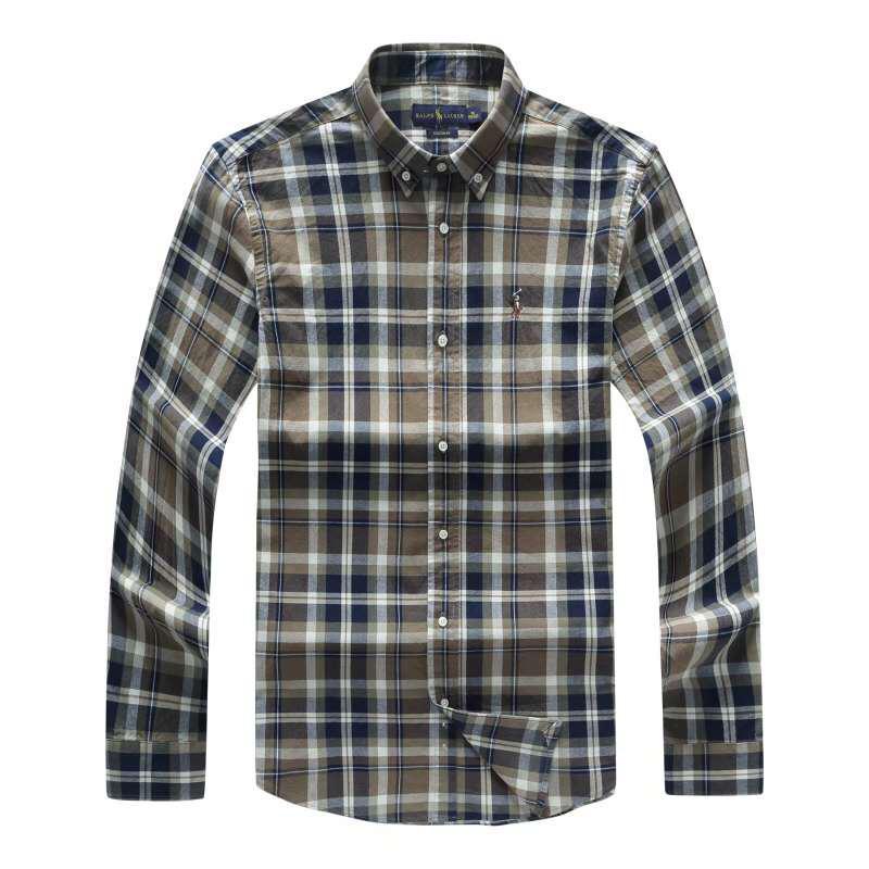 PRL Checkered Black Grey Custom Long sleeve Shirt - Obeezi