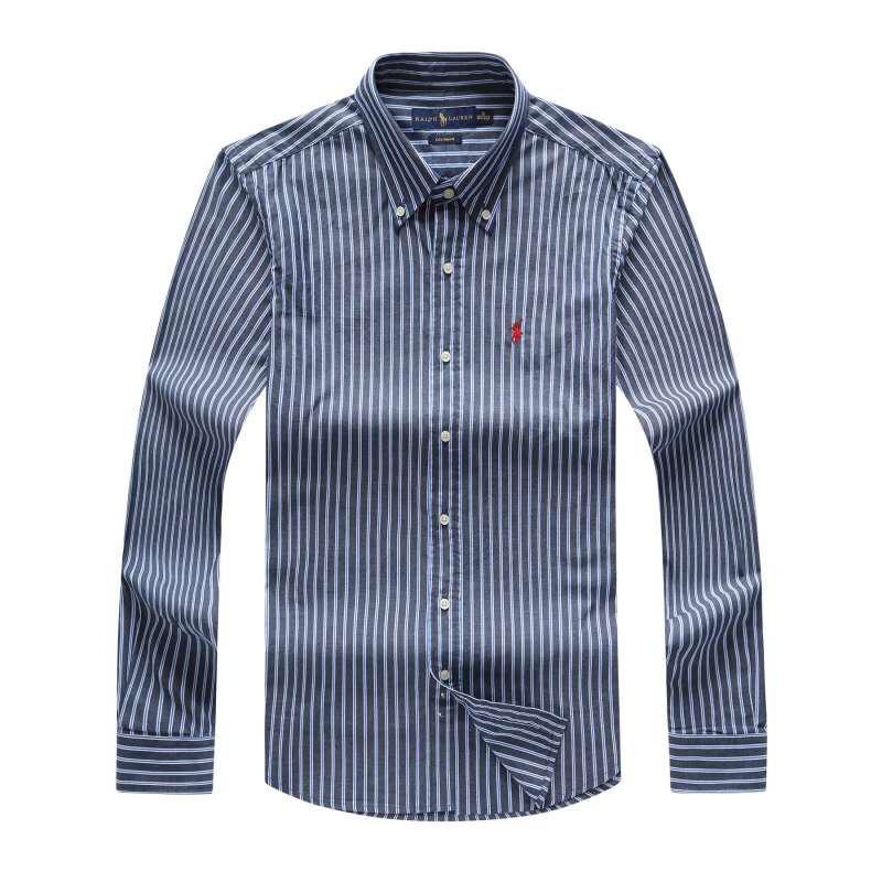 PRL Checkered Grey Blue Custom Long sleeve Shirt - Obeezi