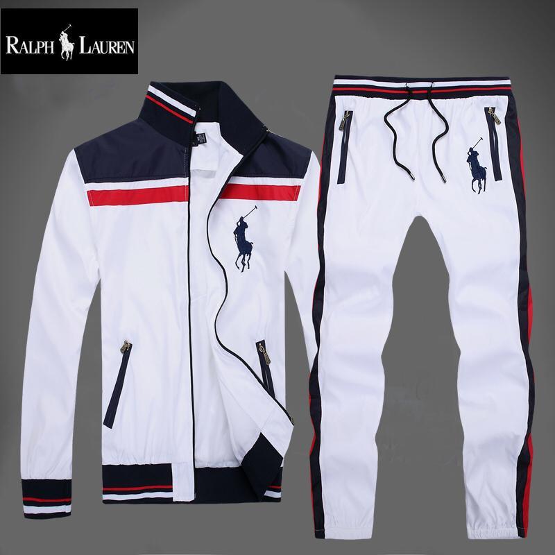 PRL Classic Crested Big Black Pony White Tracksuit - Obeezi