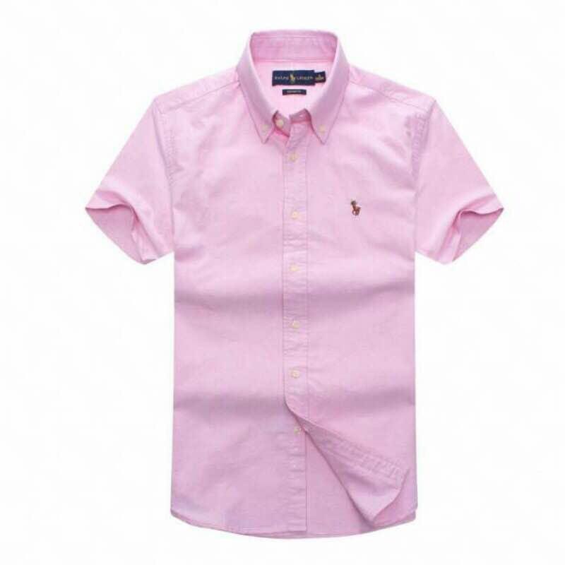 PRL Classic Fit Pony Logo Shortsleeve Shirt - Pink - Obeezi