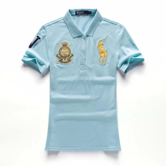 PRL Club Big Pony Ladies Custom Turquoise Blue polo - Obeezi