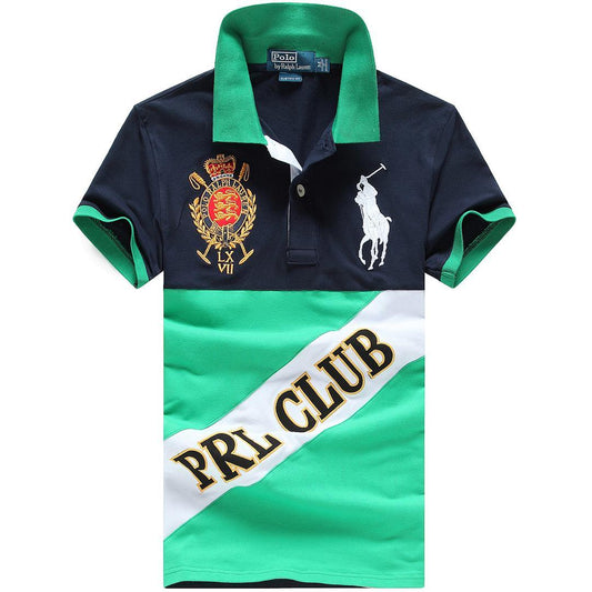 PRL Club Big Pony Men's Polo Custom-Fit Blue/Green polo Shirt - Obeezi