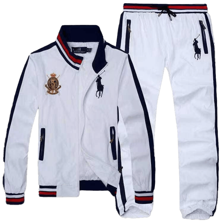 Prl County Rider Big Pony polythene Tracksuit - White - Obeezi.com
