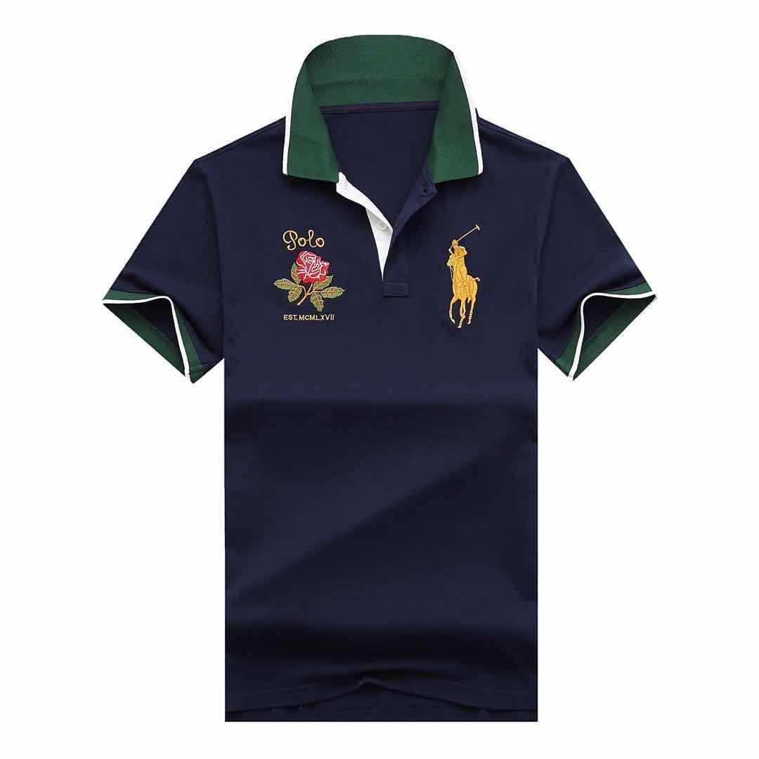 Prl Crest-embellished Polo Shirt - Navyblue - Obeezi