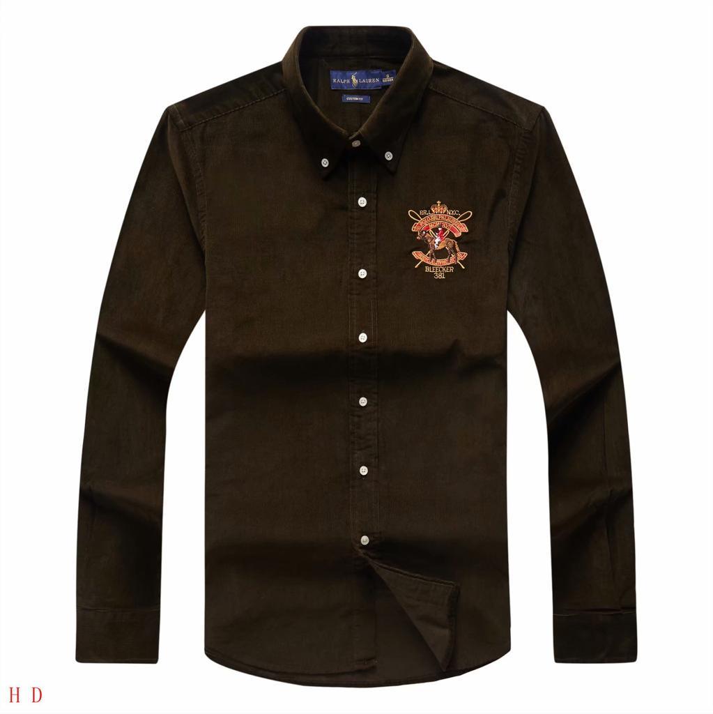 PRL Custom Fit Chocolate MCMLXVII Suede LongSleeve Shirt - Obeezi