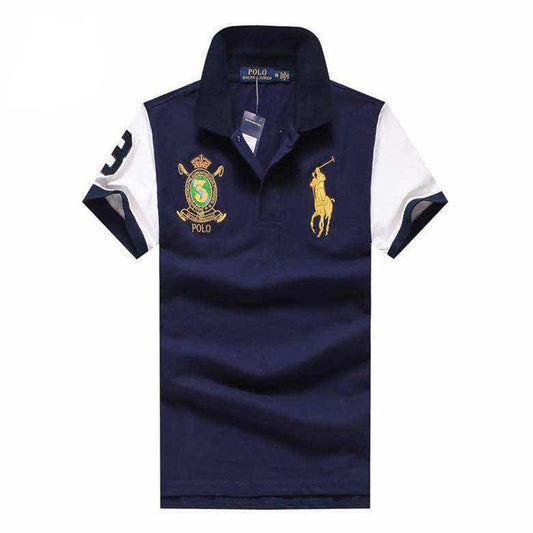 PRL Custom Fit Crown Big Pony 1967 NavyBlue polo Shirt - Obeezi