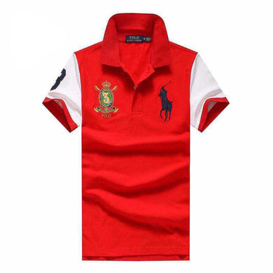 PRL Custom Fit Crown Big Pony 1967 Red polo Shirt - Obeezi