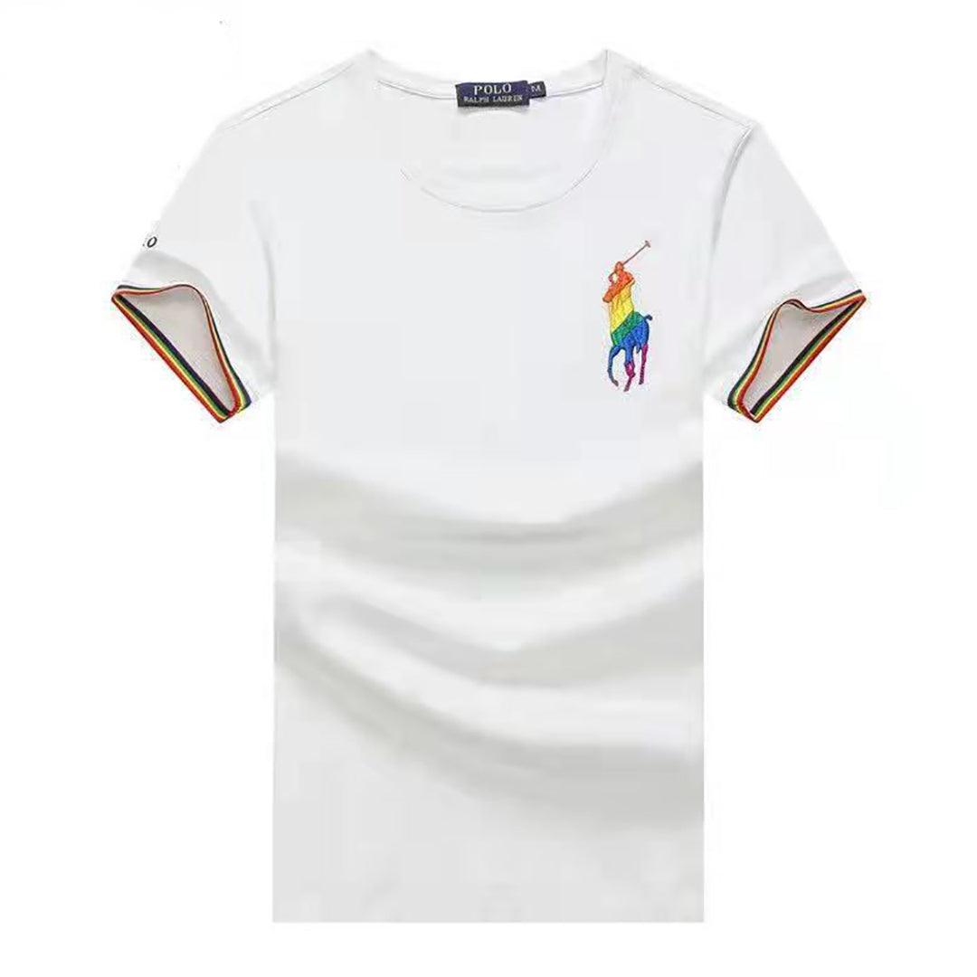 PRL Custom Fit Logo Designed Cotton T-shirt - White - Obeezi.com