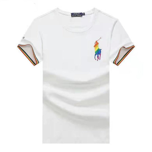 PRL Custom Fit Logo Designed Cotton T-shirt - White - Obeezi.com