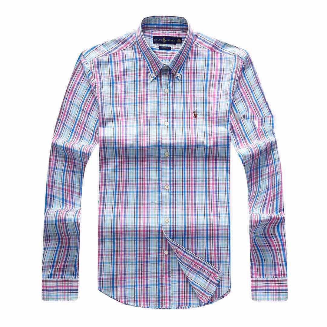 PRL Custom Fit Multi-Colored Striped Long Sleeve Shirt - Obeezi