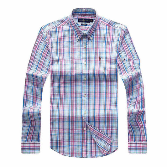 PRL Custom Fit Multi-Colored Striped Long Sleeve Shirt - Obeezi