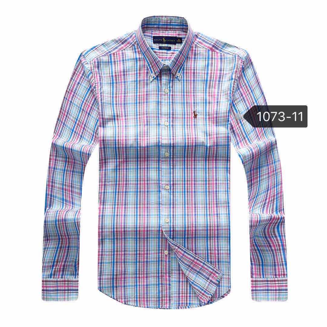 PRL Custom Fit Multi-Colored Striped Long Sleeve Shirt - Obeezi