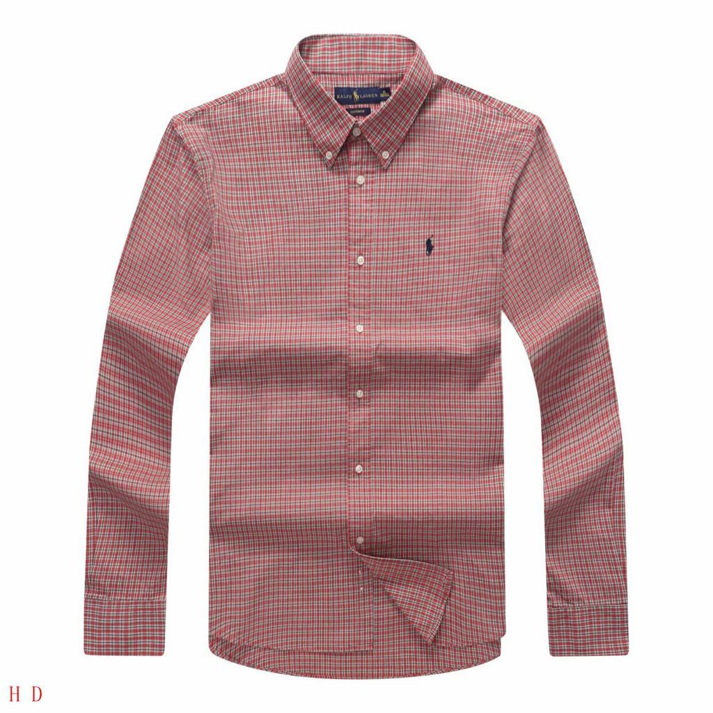 PRL Custom Men's Casual Red Check Longsleeve Shirt - Obeezi