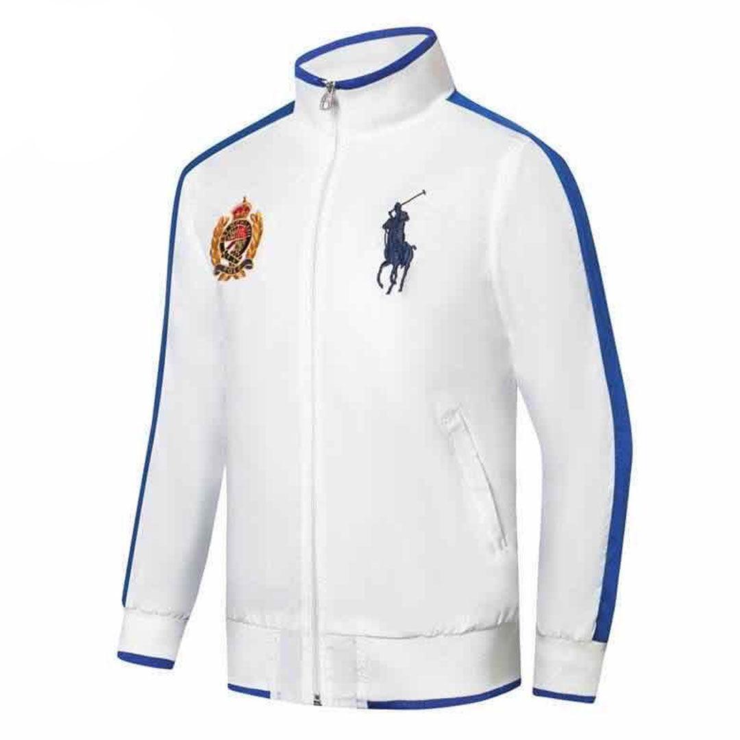 Prl Est Mcmlxv11 Badge And Logo Design White Jacket Tracksuit - Obeezi