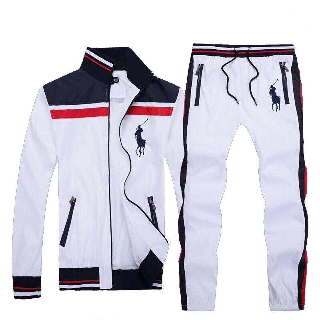 PRL Fashionable Big Pony Track Suit- Navy Blue and White - Obeezi