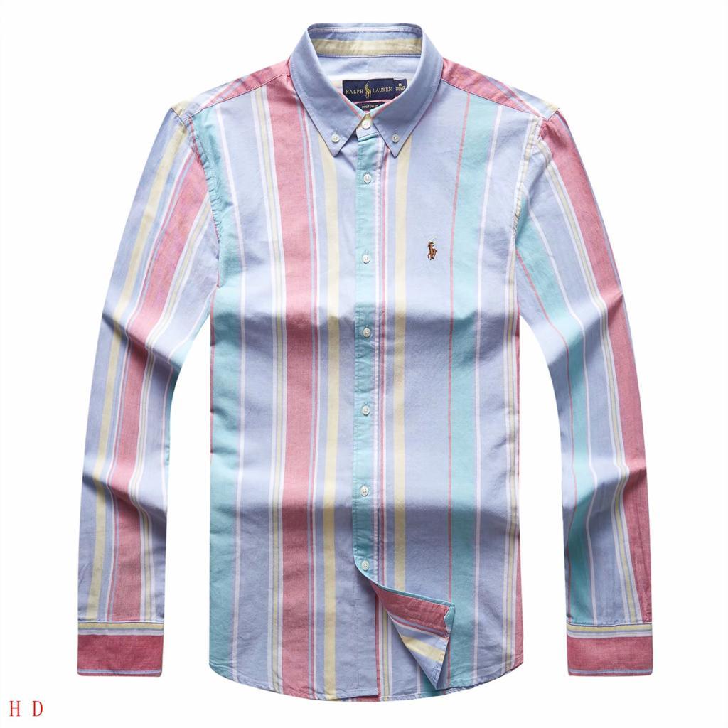 PRL Fit Oxford Button-Down Pony Logo Multicolour Longsleeve Shirt - Obeezi