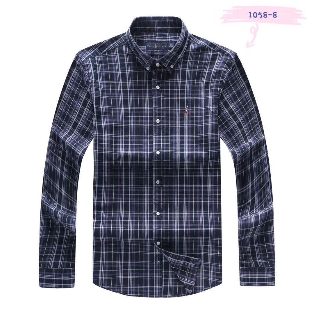 PRL Men's Custom Fit Long Sleeve Shirt-Navyblue - Obeezi
