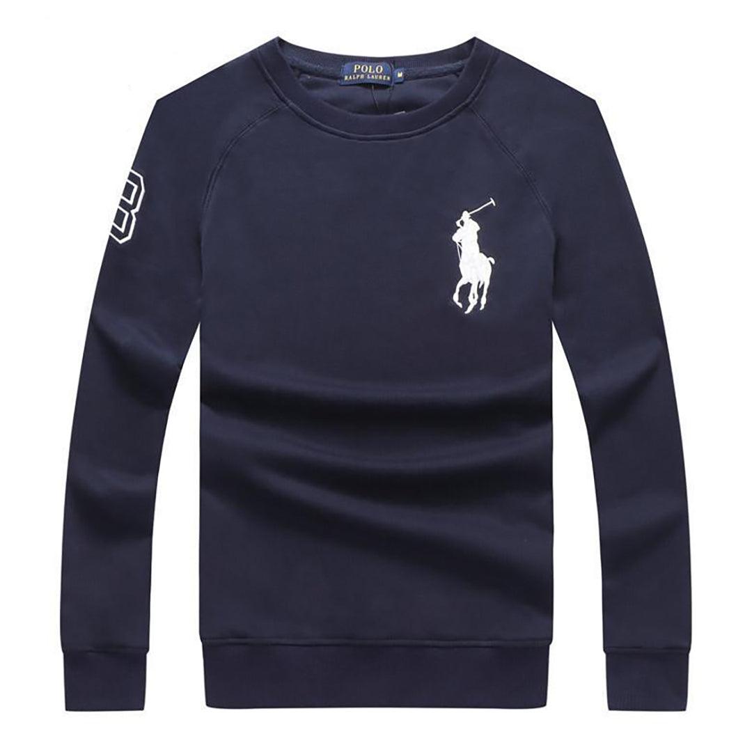 PRL Men's Lighter Weight Sweat Shirt - Navy Blue - Obeezi.com