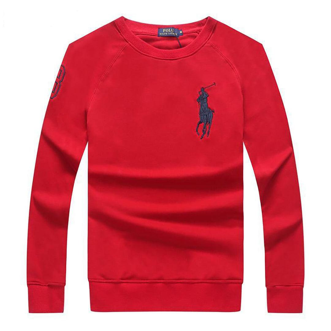 PRL Men's Lighter Weight Sweat Shirt- Red - Obeezi.com