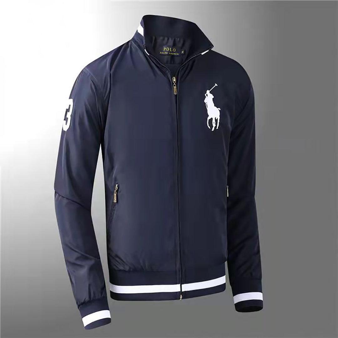 PRL Men's Navyblue Logo Designed Jacket - Obeezi.com