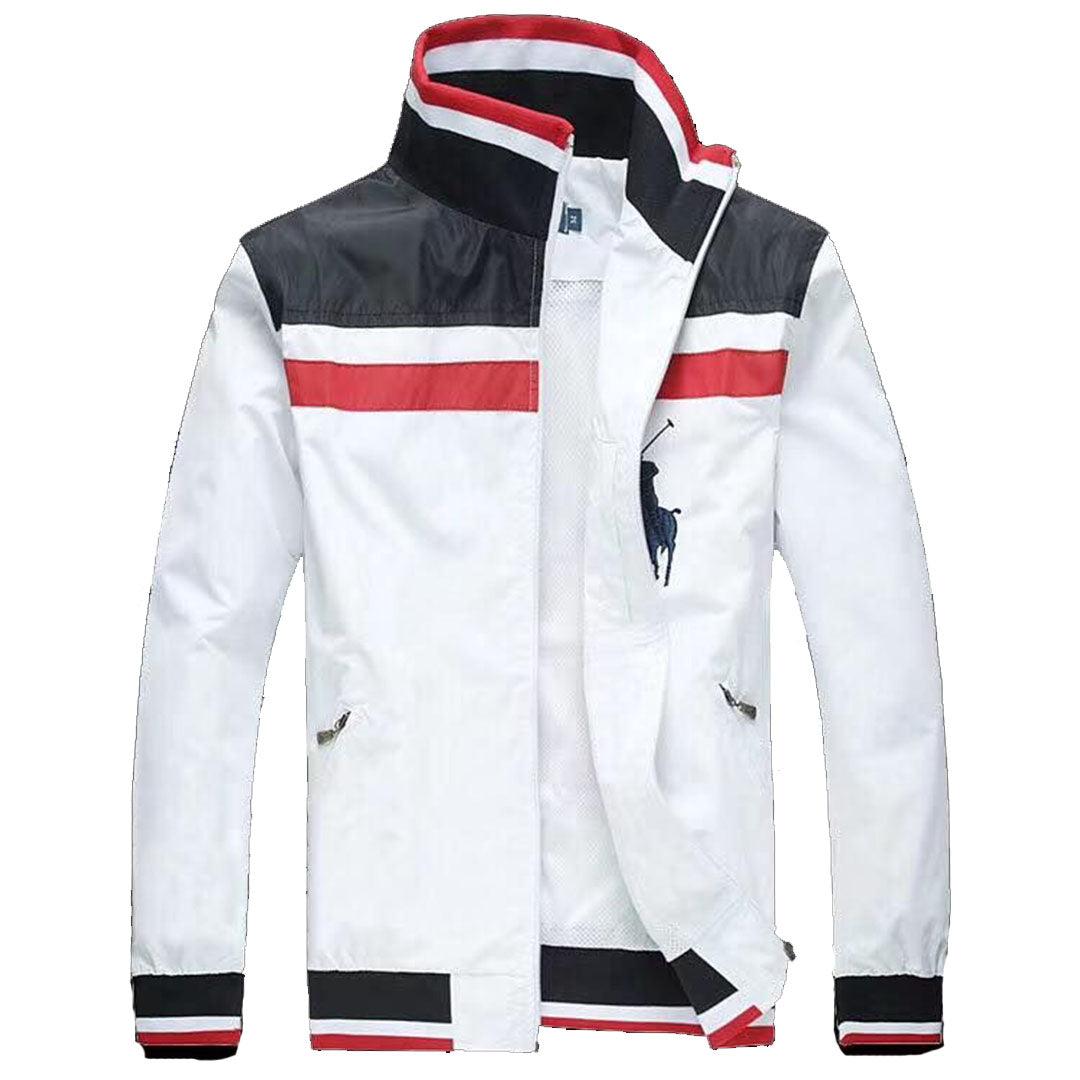 PRL Men's NavyBlue White Longsleeves Track Jacket - Obeezi