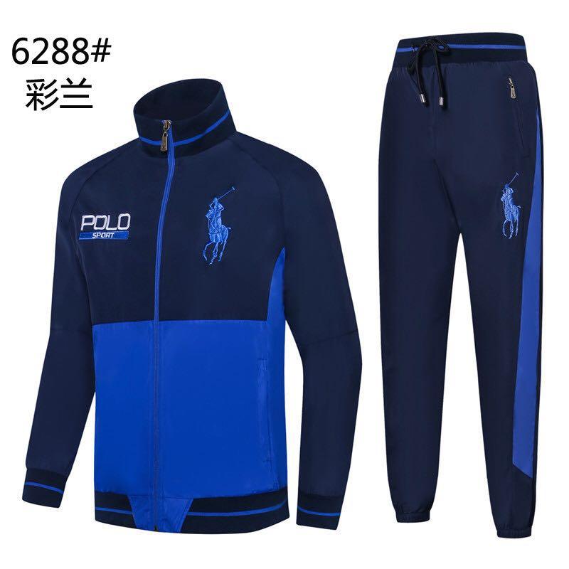 PRL Men's Sport Navy Blue Tracksuit With Big Blue Pony - Obeezi