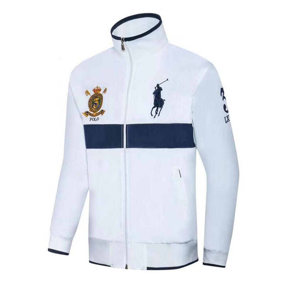 PRL Men's White Longsleeves Track Jacket - Obeezi