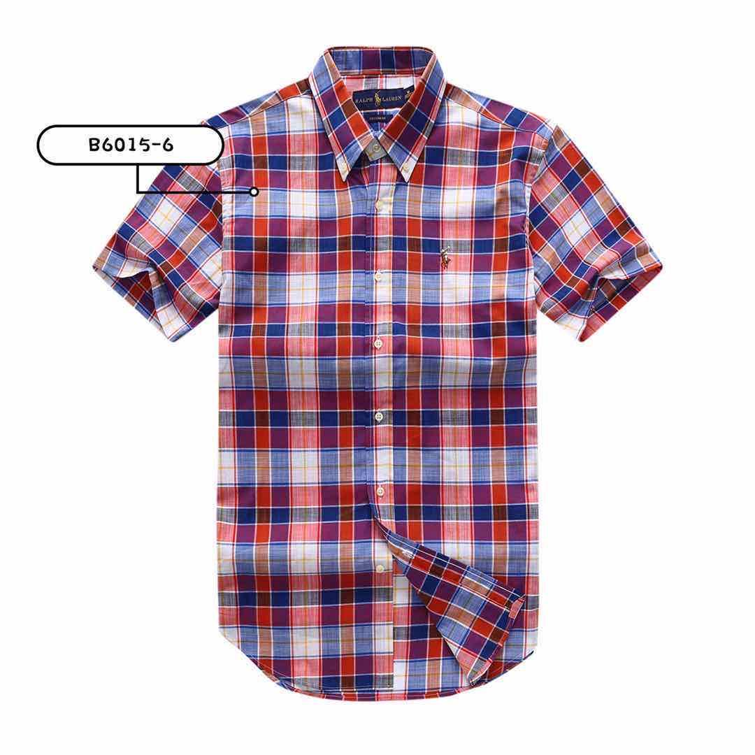 PRL Small Pony Logo Checked Short Sleeve Shirt - Obeezi