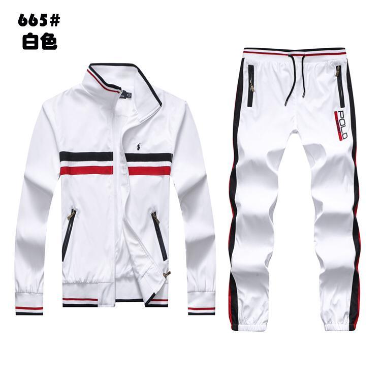 PRL Small Pony White Stripped Tracksuit - Obeezi