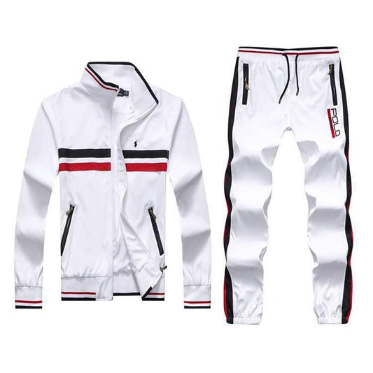 PRL Tracksuit Small Pony Black Red Front Strap designed - Obeezi.com