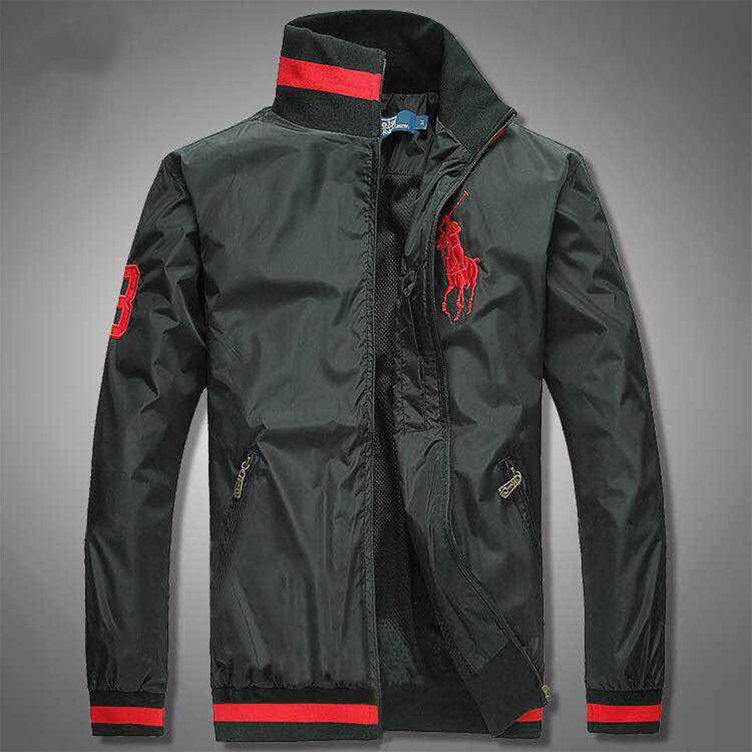 Prl Zip Mock Neck Jacket Tracksuit-Navy-blue - Obeezi