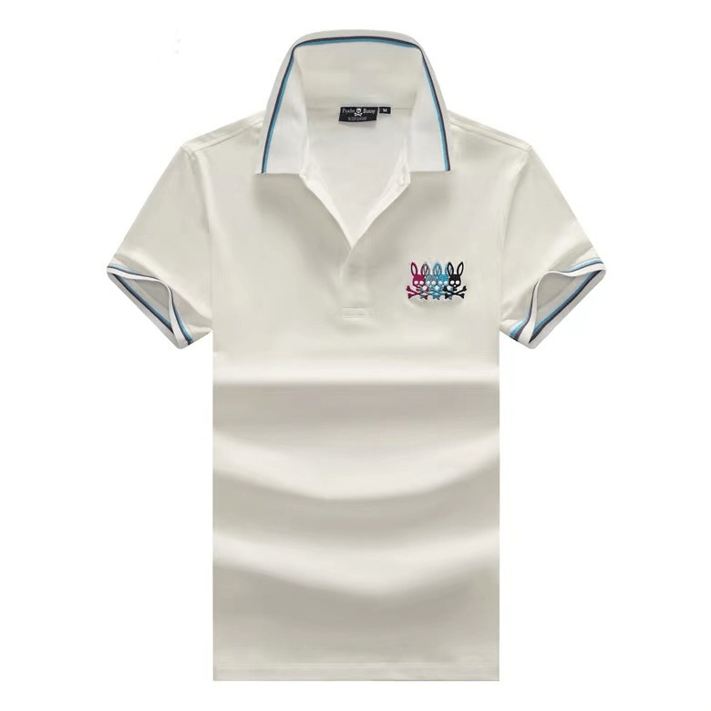 Psy Multi Bunny Collar Essential Regular Fit Polo- White - Obeezi.com