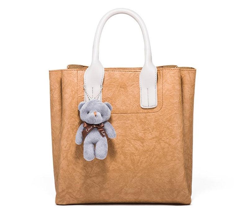 PU 3pcs in 1 set Women's handbags Brown - Obeezi.com