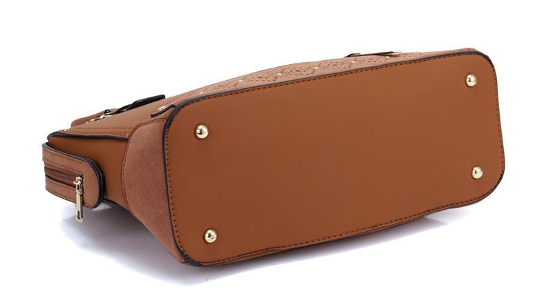 PU Fashion 3 Pieces in 1 Set Women Handbag Brown - Obeezi.com