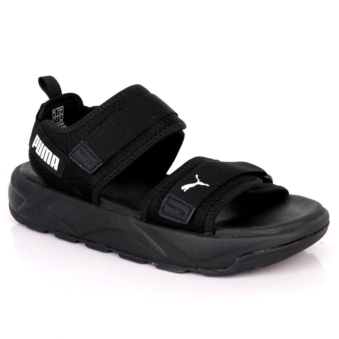PU Rs Future Rider Sandals Iri Full Black Designed - Obeezi.com