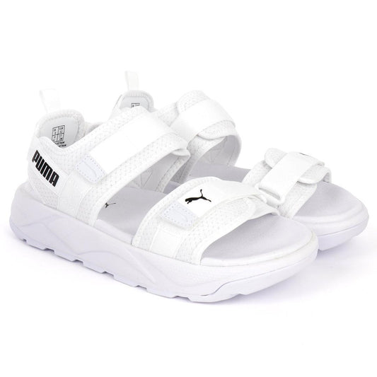 PU Rs Future Rider Sandals Iri Full White Designed - Obeezi.com