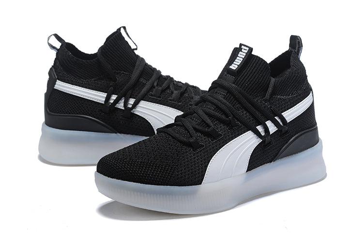 PUMA Clyde Court-Disrupt Black White Sneakers - Obeezi