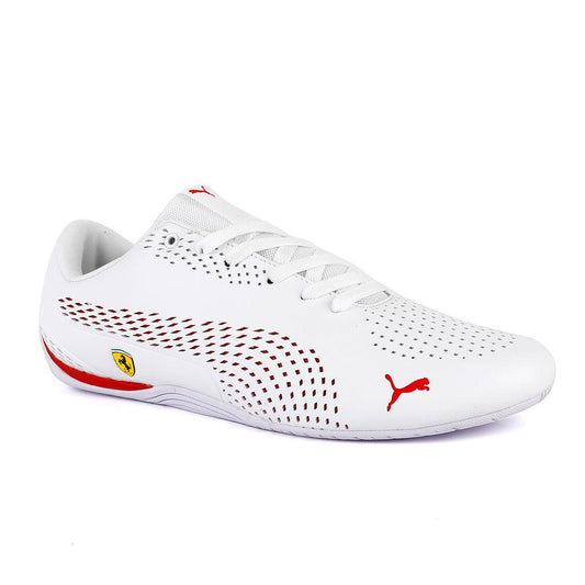 Puma Ferrari SF Drift Cat 5 Ultra II Sneakers- White And Red - Obeezi