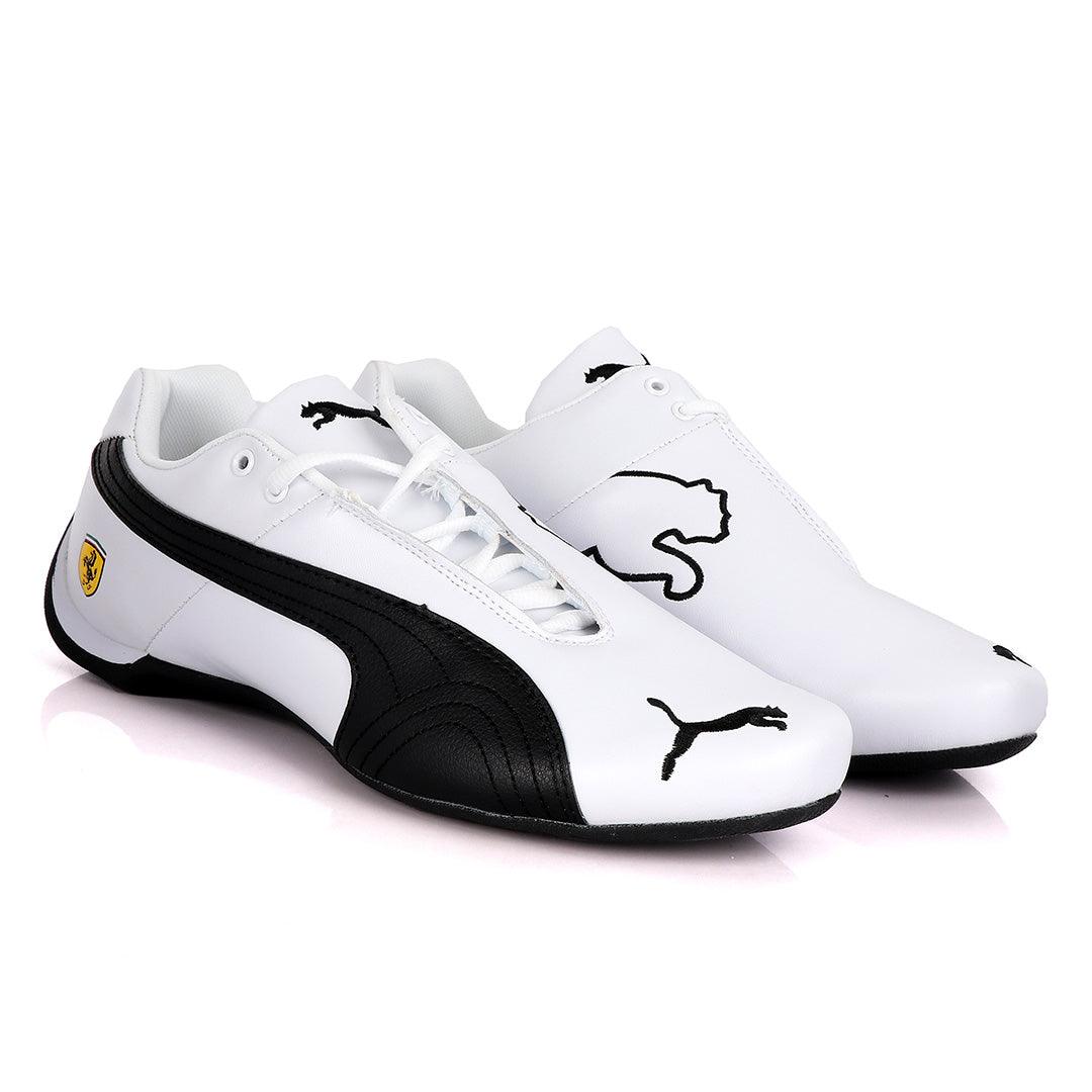 Puma Future Super Cat Leather Sneakers-White - Obeezi
