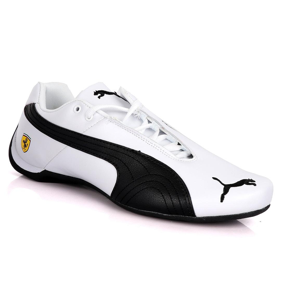 Puma Future Super Cat Leather Sneakers-White - Obeezi